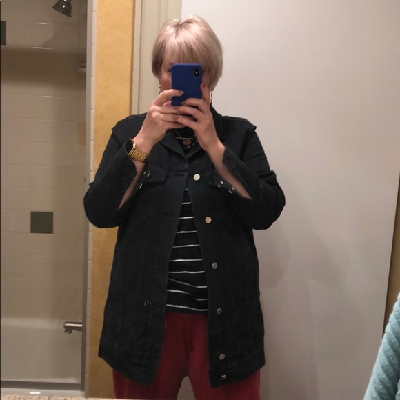 black denim jacket size 22